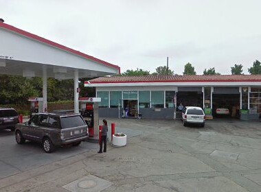 cars park outside the smog test station